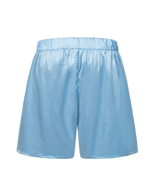 Ekcentrik Blue Satin Boxer Shorts