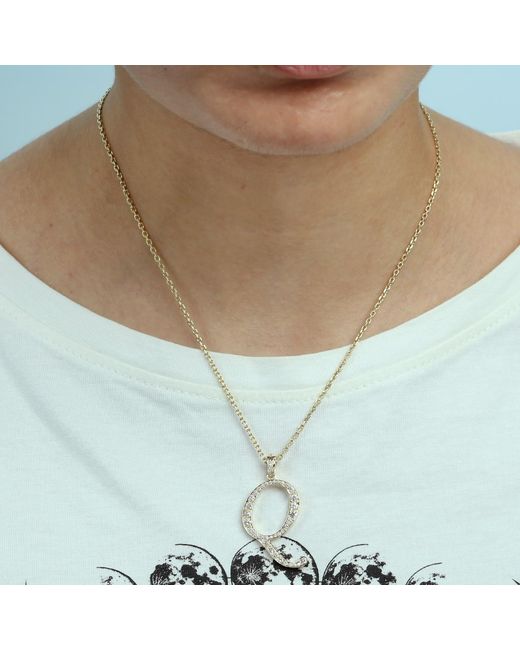 Artisan Metallic Diamond Initial “Q” Pendant