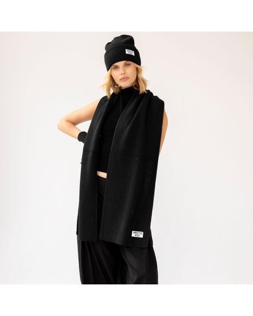 Arctic Fox & Co. Black Recycled Bottle Scarf