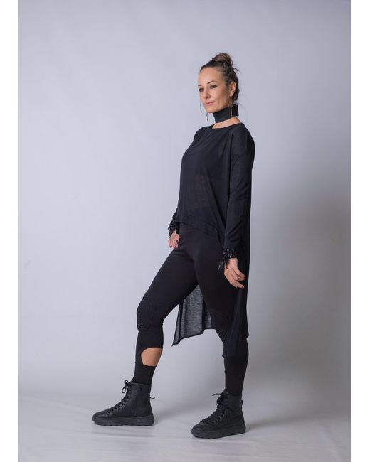 Yogi8Apparel Black The Nexus Fishtail Pullover