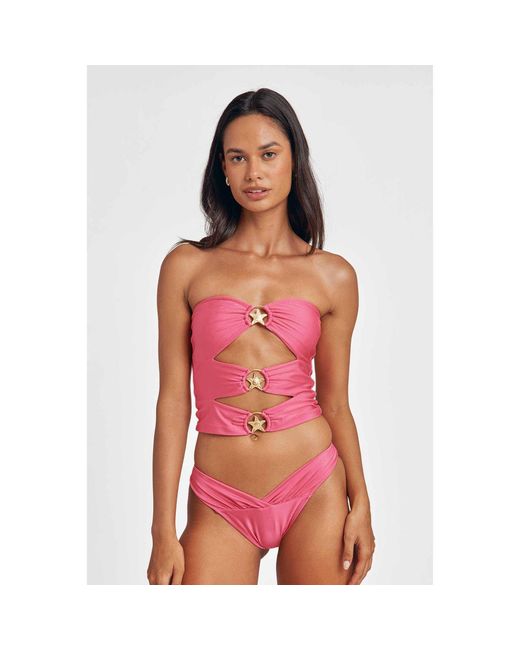Blackbough Swim Pink Dosia Cut-Out Tube Top Beso