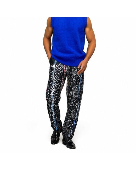 Chuks Collins Gray Oke Adire Pant for men