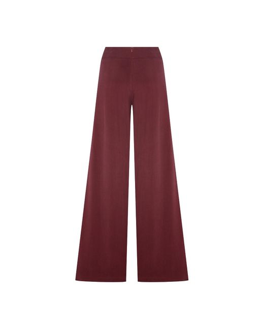 NAZLI CEREN Mui Wide-leg Trousers In Red Plum
