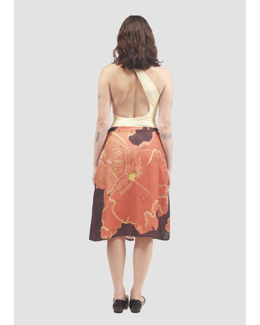 Manuela Cabrales Red Muscifera Silk & Skirt
