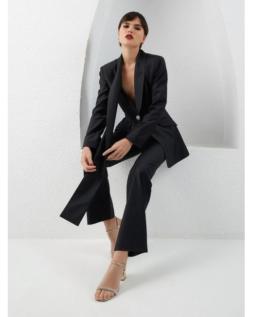 Lumina Eligma Black Shawl Suit Blazer