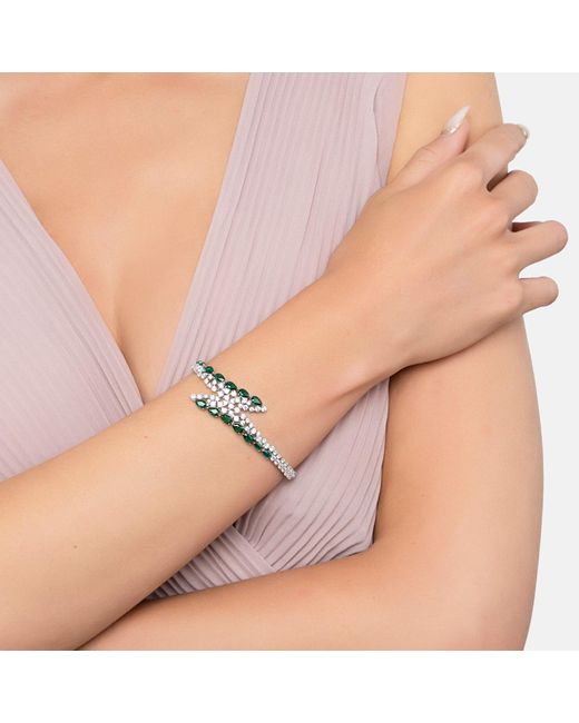 Latelita London Green Baroness Tennis Bracelet Emerald