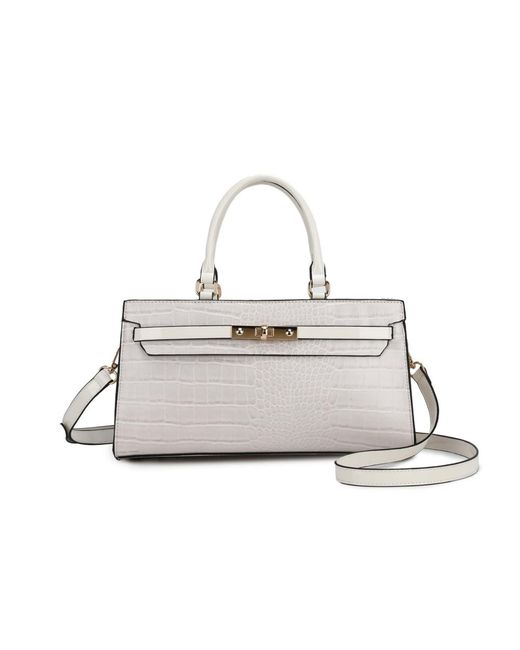 Mkf Collection - J'omor White Colby Satchel Bag