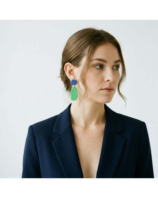 By Chavelli Green Miro Drop Earrings