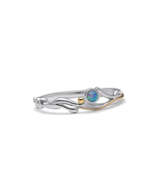 Isla Silver Blue Coastal Opal Ring