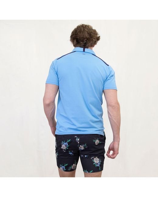 Lords of Harlech Blue Pietro Polo Shirt for men