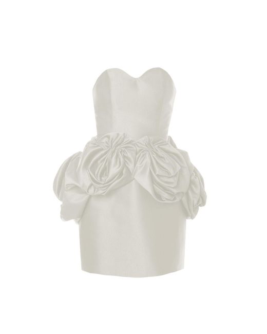 Baé Special Moments White Juno Dress + Rose Waist Sash
