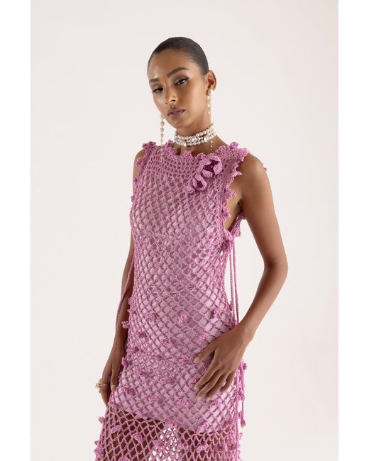 Andreeva Pink Sofia Handmade Knit Dress