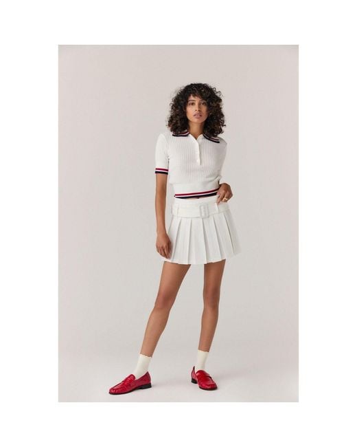 Goldie Byrd White Knit Polo