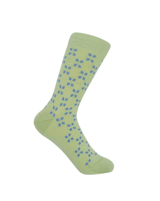 Peper Harow - Made in England Green Cambridge Socks – Lime