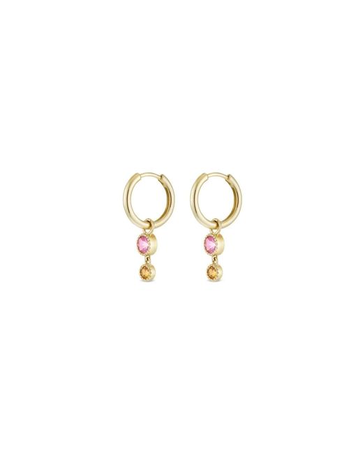 Dinny Hall Metallic Tourmaline & Garnet Duo Drop Hoops