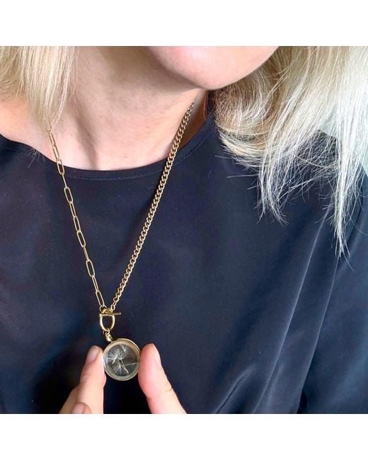 My Little Nature Metallic Neutrals Handcrafted Plated Dandelion Wish Necklace – Ethical Artisan Jewelry With Sustainably Sourced Dandelion Seed