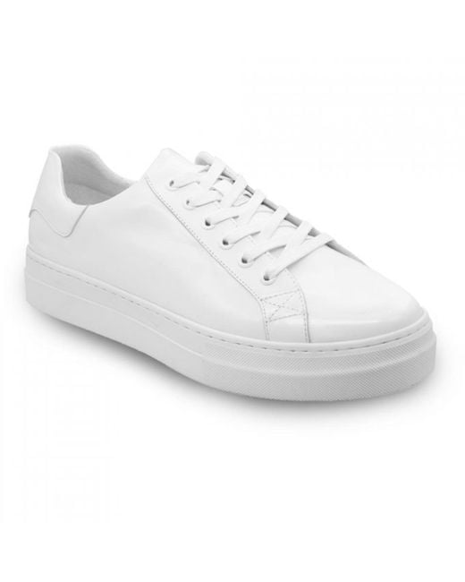 DAVID WEJ White Leather Sneakers – for men