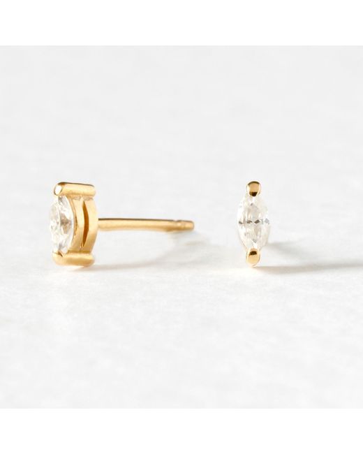 Lee Renee Metallic Moissanite Marquise Earrings