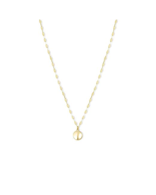 Argento Vivo Metallic Round Pendant Necklace