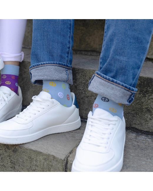 Peper Harow - Made in England Blue Peace & Peace Light Socks Bundle for men