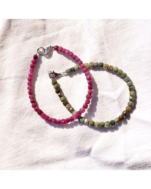 Mineralgems•Studio Pink Ruby Bracelet for men