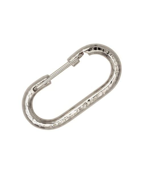 Jaredjamin White Large Oval Carabiner Clicker Clasp