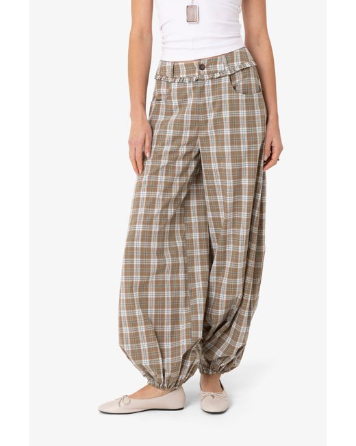 Amy Lynn Brown Esme Check Cotton Balloon Trousers