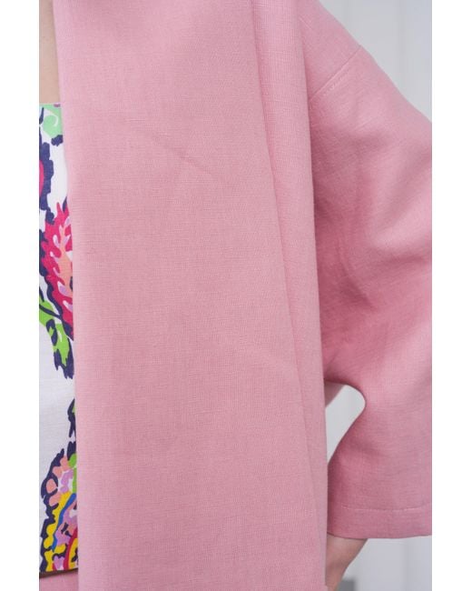 Lumina Eligma Pink The Duality Linen Jacket