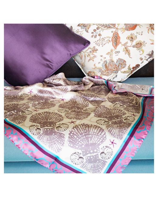 Lamberty Munich Multicolor Sea-Shells Classic Silk Scarf