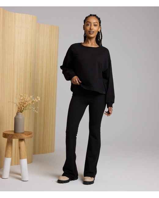 Known Supply Black Boxy Cotton Crewneck