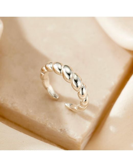 Posh Totty Designs Metallic Sterling Croissant Open Ring
