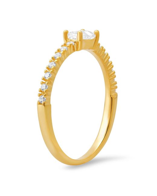 Kylie Harper Metallic Petite East/West Baguette-Cut Diamond Cz Band Ring