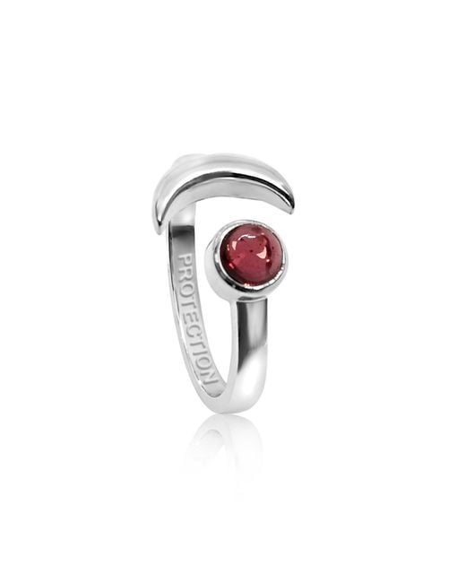 The Jewellery Store London Red Adjustable January Protection Birthstone Ring