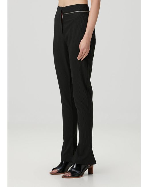 Pcfg Black Zip Detail Skinny Flare Pant