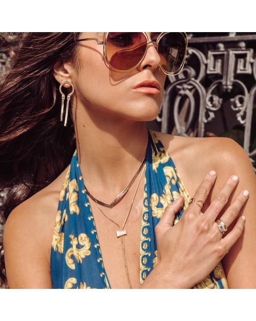 Glamrocks Jewelry Metallic Copa Hoops