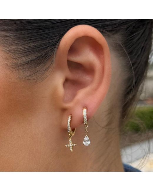 Evie Jewelry Metallic Striker Huggie Hoop Earrings