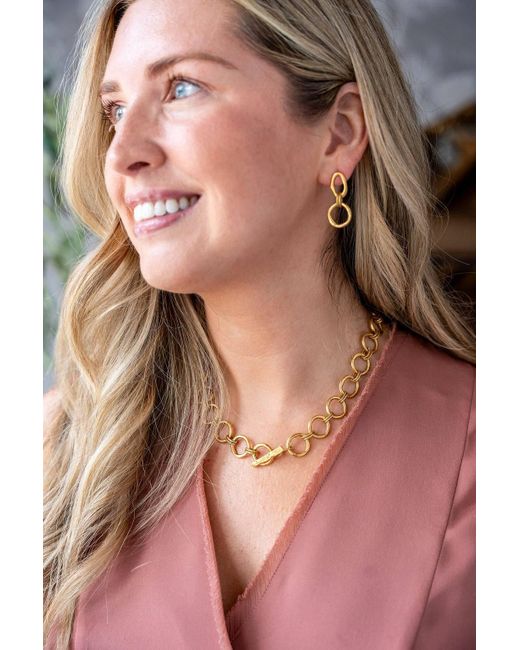 Loni Paul Jewelry Metallic Sculpted Circle Necklace