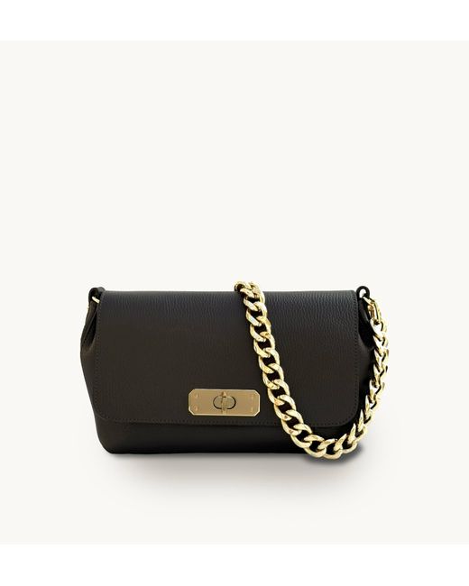 Apatchy London Black The Maisie Maxi Chocolate Leather Bag
