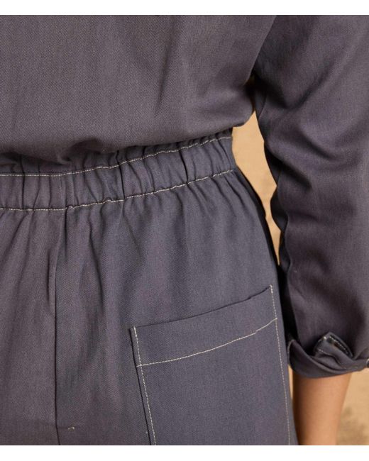 Known Supply Gray Long Sleeve Button Up Romper