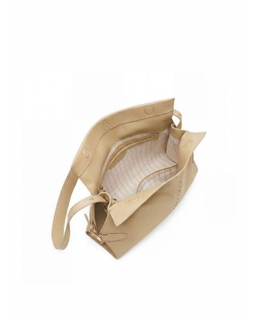 Orange Cube Natural Fantina Folded Hobo Bag