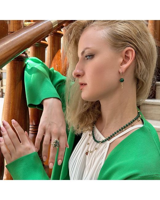 Farra Green Zoisite Gemstone Statement Ring