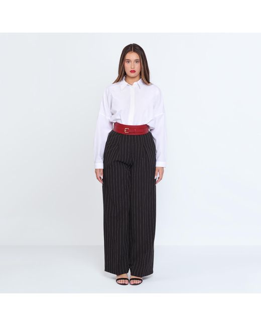 Haute Cuir Red Athea Wide Leather Belt
