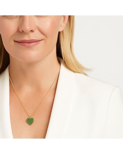 Rejected Hearts Club Metallic Single Hearted Girl Filled Necklace With Magnetic Clasp