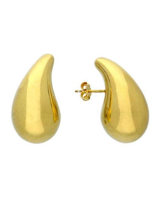 Harfi Metallic Statement Plated Teardrop Style Stud Earrings