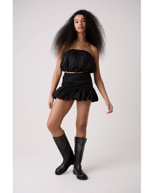 Amy Lynn Black Bubble Crop Top