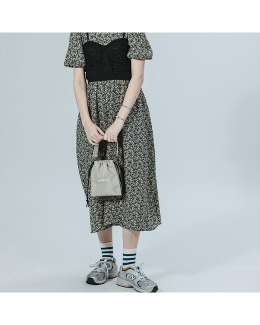 MARHEN.J Natural Recycled Nylon Mini Cross Bag