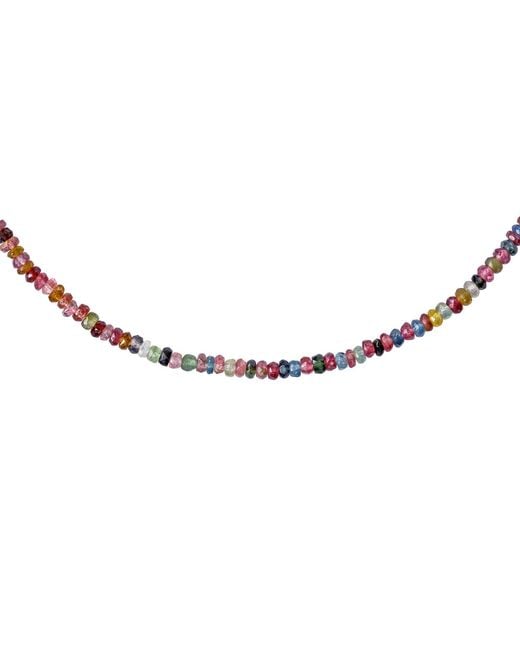 Bombyx House Metallic Birthstone October Tourmaline Bead Necklace
