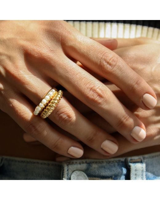 Leeada Jewelry Metallic Pomona Pearl Ring