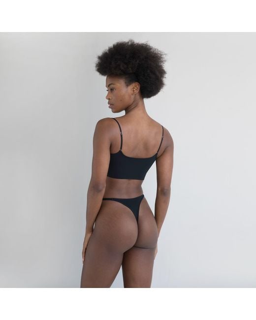 MONIQUE MORIN LINGERIE Blue Core Ajustable Thong