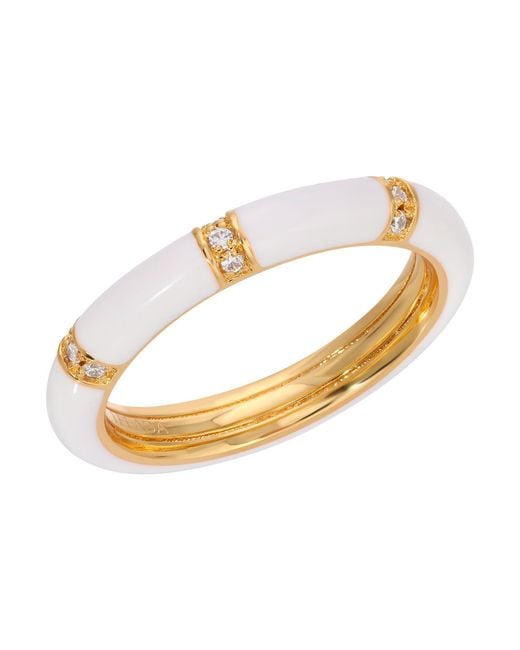 Leeada Jewelry Metallic Lamill Stacking Ring